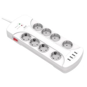 PRELUNGITOR WELL 8 PRIZE 3M 4xUSB CU PROTECTIE 3x1.5MMP