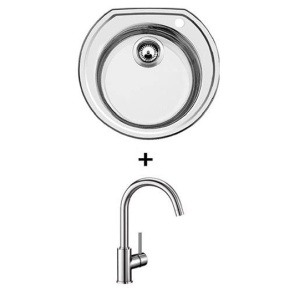 SET BLANCO RONDOVAL + ROBINET MIDA CROM 525319SETM