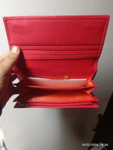 Portofel personalizat din piele naturala, culoare red-orange, personalizat cu poza si text - Hassion a05 (2) - Img 4