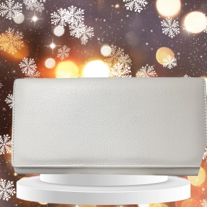 Portofel personalizat din piele naturala, culoare milky white, personalizat cu poza si text - Hassion a05 (2)