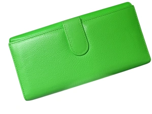Portofel personalizat din piele naturala, culoare verde deschis, personalizat cu poza si text - Hassion a05 - Img 2