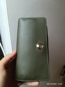 Portofel dama verde, imitatie de piele