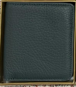Portofel personalizat din piele naturala, model de dama. Negru