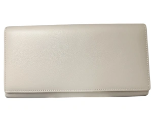 Portofel personalizat din piele naturala, culoare cream yellow, personalizat cu poza si text - Hassion a05 - Img 3