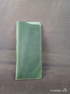 Toc ochelari din piele naturala - culoare verde