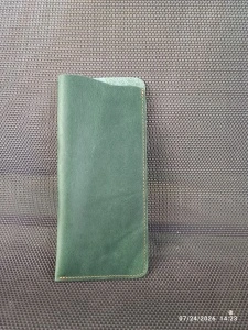 Toc ochelari din piele naturala - culoare verde