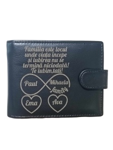 Portofel barbati TITA, 207yk, piele naturala, Familia este locul