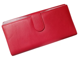 Portofel personalizat din piele naturala, culoare red-orange, personalizat cu poza si text - Hassion a05 (2) - Img 2