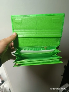 Portofel personalizat din piele naturala, culoare verde deschis, personalizat cu poza si text - Hassion a05 - Img 4
