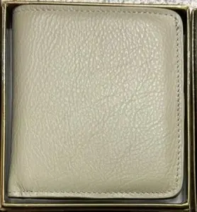 Portofel personalizat din piele naturala, model de dama. Gri