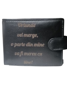 Tita - Portofel personalizat din piele naturala, Oriunde vei merge