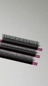 Extensii de gene PREMADE 5DU negre DID LASH (Ultra Black) - Img 3