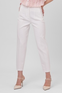 Pantaloni ivory cu talie înaltă și croială conică - Img 2