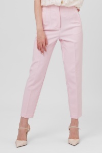 Pantaloni roz cu talie înaltă și croială conică - Img 4