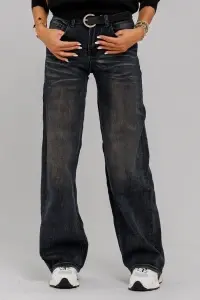 Blugi indigo wide leg