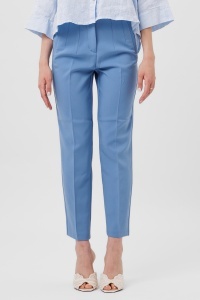 Pantaloni albaștri cu talie înaltă și croială conică