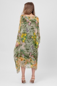 Rochie maxi verde cu imprimeu mediteraneean - Img 2