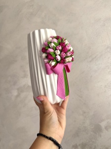 Vază „Buchet Pudrat” - 19 cm - Img 2