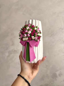 Vază „Buchet Pudrat” - 19 cm - Img 3