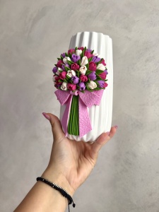 Vază „Grădină de Primăvară” - 19 cm - Img 3