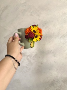 Cană verde - 🌻 Octombrie - Img 2