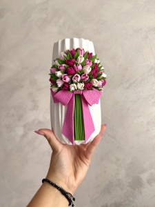 Vază „Buchet Pudrat” - 19 cm
