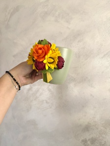 Cană verde - 🌻 Octombrie - Img 3