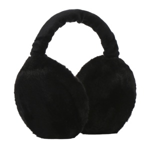 Acoperitori pentru urechi, protectie impotriva frigului, model casti dama pliabile, tematica pocket size, marime universala, negre