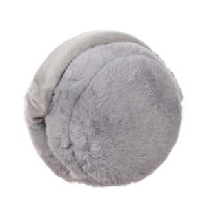 Acoperitori pentru urechi, protectie impotriva frigului, model casti dama pliabile, tematica pocket size, marime universala, gri - Img 3