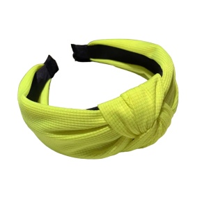 Bentita pentru par cu nod, model elegant happy, cu culori vibrante, marime universala, verde neon