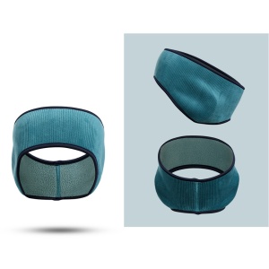 Bentita sport de protectie impotriva frigului si a vantului, model cu acoperitori pentru urechi, usor elastica, tematica fitness is my passion, marime universala, unisex, albastre - Img 2