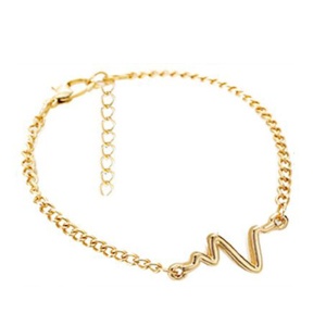 Bratara, model heartbeat, aurie, dimensiune reglabila, unisex