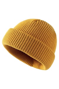 Caciula barbati, model minimalist, confortabil si comod, tematica cool beanie style, marime universala, galbena - Img 2