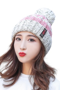 Caciula dama, model calduros cu pom pom, tematica cozy lady, marime universala, gri