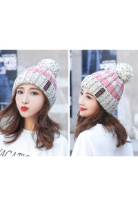 Caciula dama, model calduros cu pom pom, tematica cozy lady, marime universala, gri - Img 4