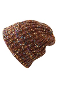 Caciula iarna, model supradimensionat colorat vesel si calduros, usor elastica, tematica fashion winter, unisex, marime universala, maro