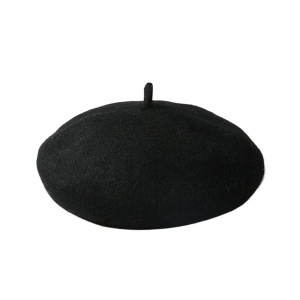 Caciula pentru copii tip bereta, model fashion reglabil, tematica o lume eleganta, 2 – 4 ani, marimea S, neagra