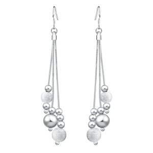 Cercei dama, model delicat deosebit, accesorii multiple tip globuri, tematica fancy life, argintii