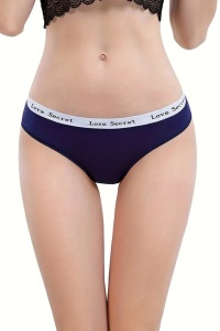 Chiloti dama, set de 6 bucati, decupaj clasic croi ingust, talie elastica, model haios cu imprimeu pisica, tematica secret love, multicolor - Img 2