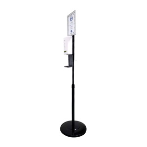 Dispenser pentru dezinfectant, automat, 1L cu termometru digital medical integrat, stand reglabil si placuta atentionare, solutie 2 in 1 ideala de masurare a temperaturii si de dezinfectare, baterii incluse - Img 2