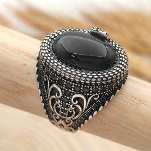 Inel black temptation, model sarpele ispititor, tematica dark royal, marime universala, reglabil, unisex, negru, - Img 4