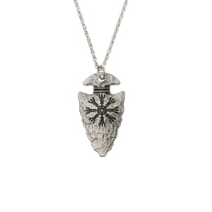 Lant cu pandantiv amuleta cu runa, model viking, model M2, unisex,