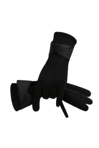 Manusi dama, model elegant, detaliu deosebit la manseta, tematica royal winter, marime universala, negre