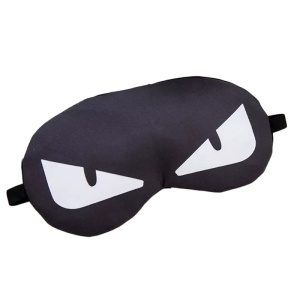Masca de dormit, animata, neagra cu ochi albi, marime standard, unisex