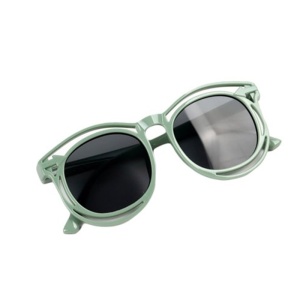 Ochelari de soare pentru copii, unisex, model cu rama fashion, tematica cozy summer, marime universala, verzi - Img 4