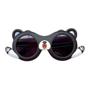 Ochelari de soare pentru copii, unisex, model cu ursulet prietenos, tematica teddy the friendly buddy, marime universala, negri - Img 2