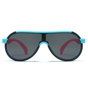 Ochelari de soare pentru copii, unisex, model pilot curajos, tematica summer drive, marime universala, albastri - Img 2