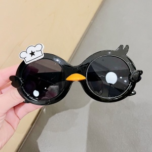 Ochelari de soare pentru copii, unisex, model ratusca nazdravana, accesorii decorative, marime universala, negri - Img 3