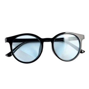 Ochelari de soare pentru copii, unisex, model vintage, rame fashion, M2, marime universala, negri cu albastru