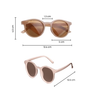 Ochelari de soare pentru copii, unisex, model vintage, rame fashion, marime universala, maro - Img 4